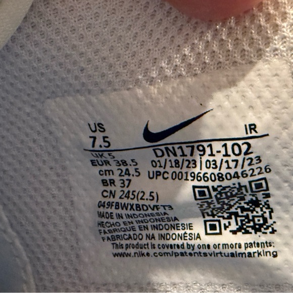 Nike Cortez Blue & White Sneakers - Picture 5 of 7